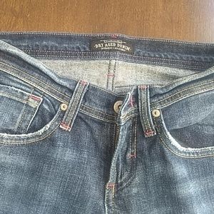 Dry aged denim jeans
